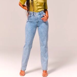 Abercrombie & Fitch curve love ultra high rise straight jean women’s size 28